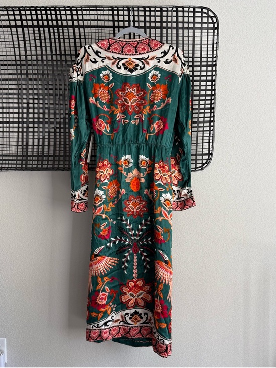 Farm Rio x Anthropologie Long-Sleeve Printed Wrap Midi Dress - Picture 6 of 8